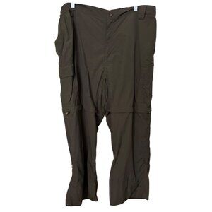 Canyon Creek Green Convertible Nylon Cargo Pants Mens 2X Outdoor Hiking Gorpcore